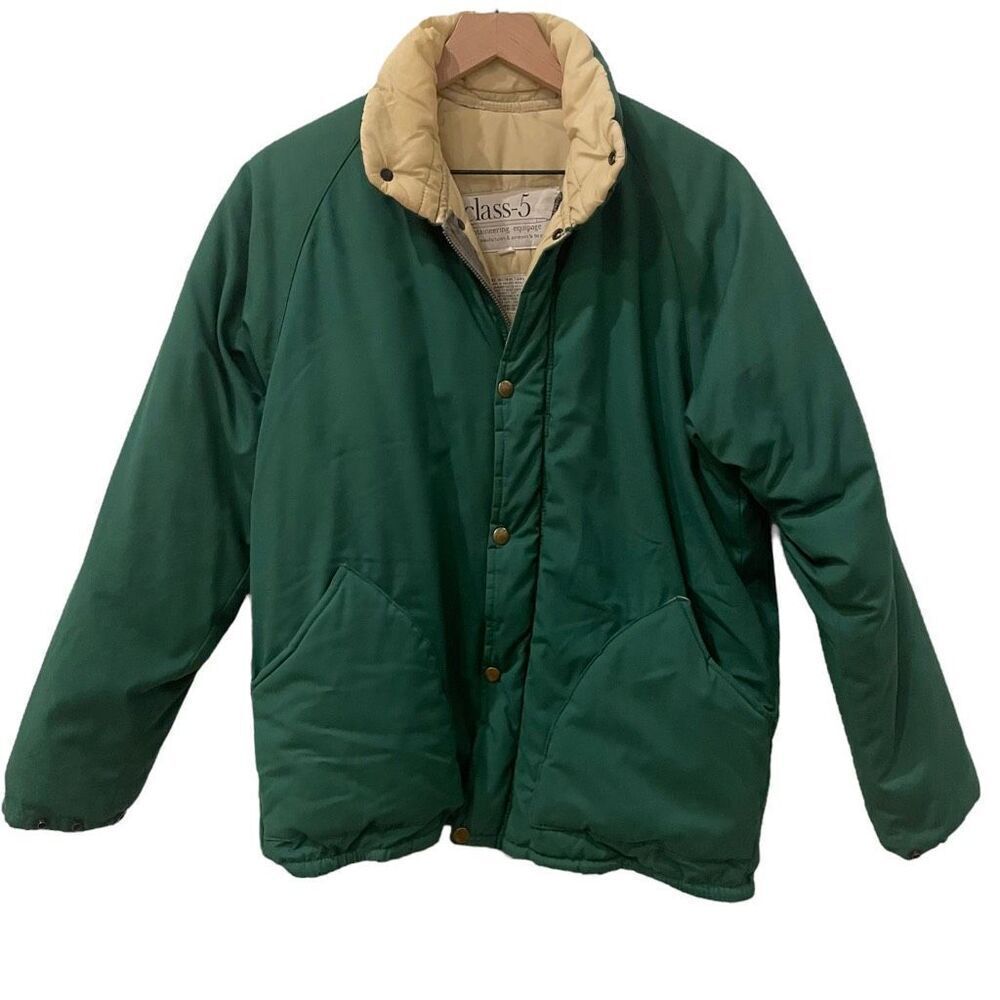 Vintage Class-5 Mountaineering Green Jacket Size‎ Small